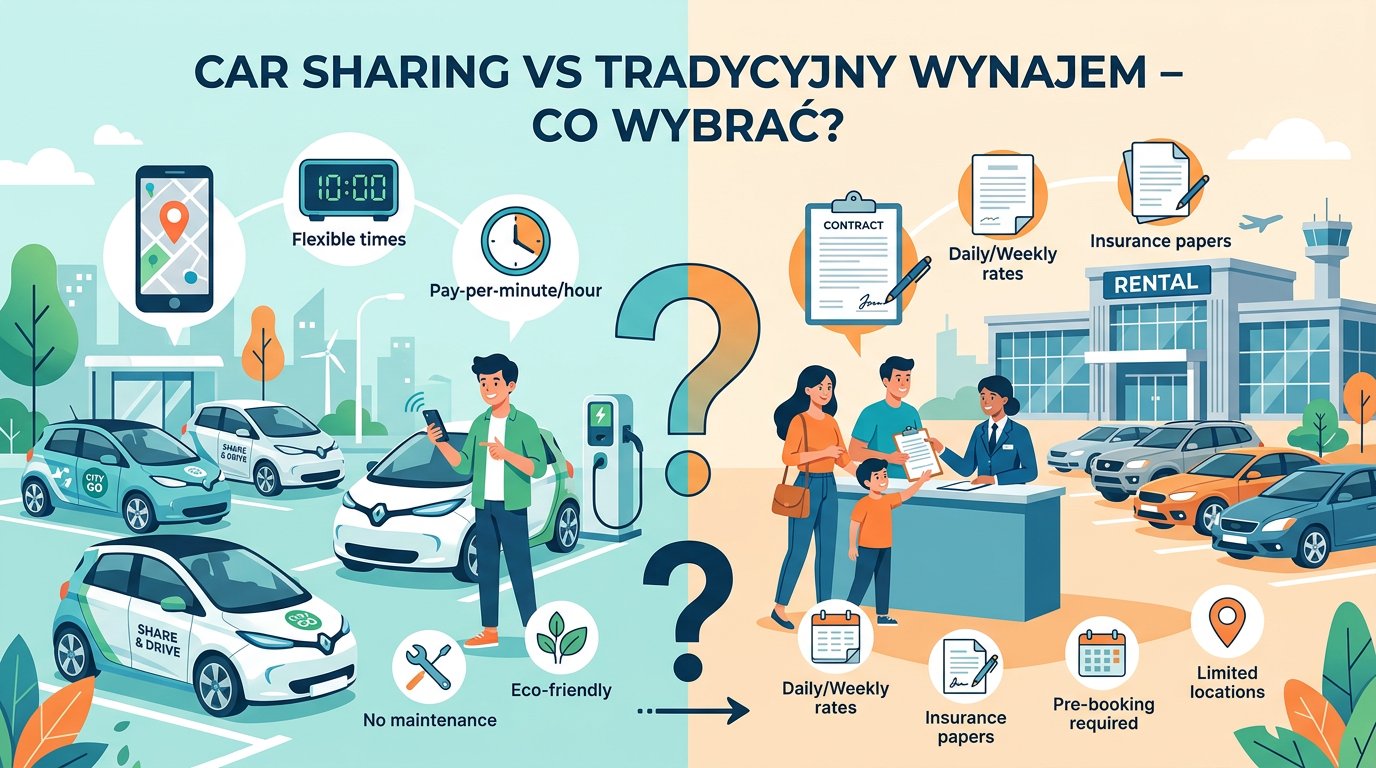 Car sharing vs tradycyjny wynajem – co wybrać?